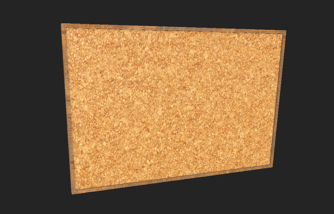 corkboard 3D Model .c4d .max .obj .3ds .fbx .stl .blend 
