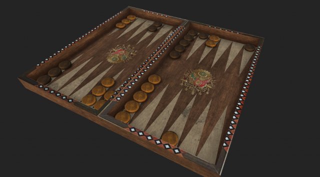 backgammon 3Dモデル .c4d .max .obj .3ds .fbx .stl .blend 
