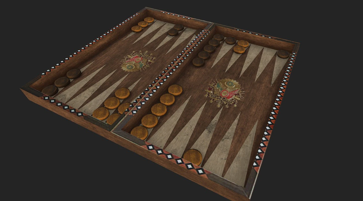 backgammon 3D Model .c4d .max .obj .3ds .fbx .stl .blend 