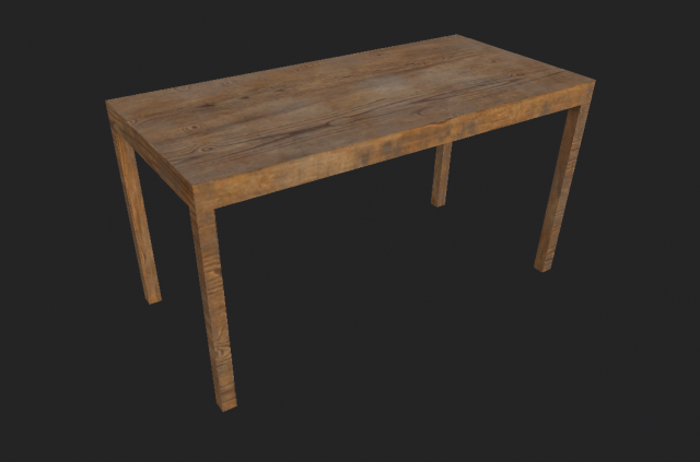 table 3D Модель .c4d .max .obj .3ds .fbx .stl .blend 
