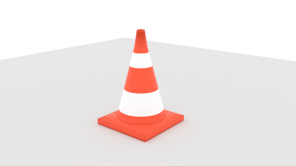 traffic cone 3D Model .c4d .max .obj .3ds .fbx .stl .blend 