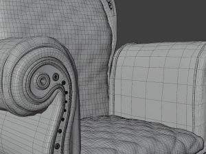 aristocrat sofa 3D Model