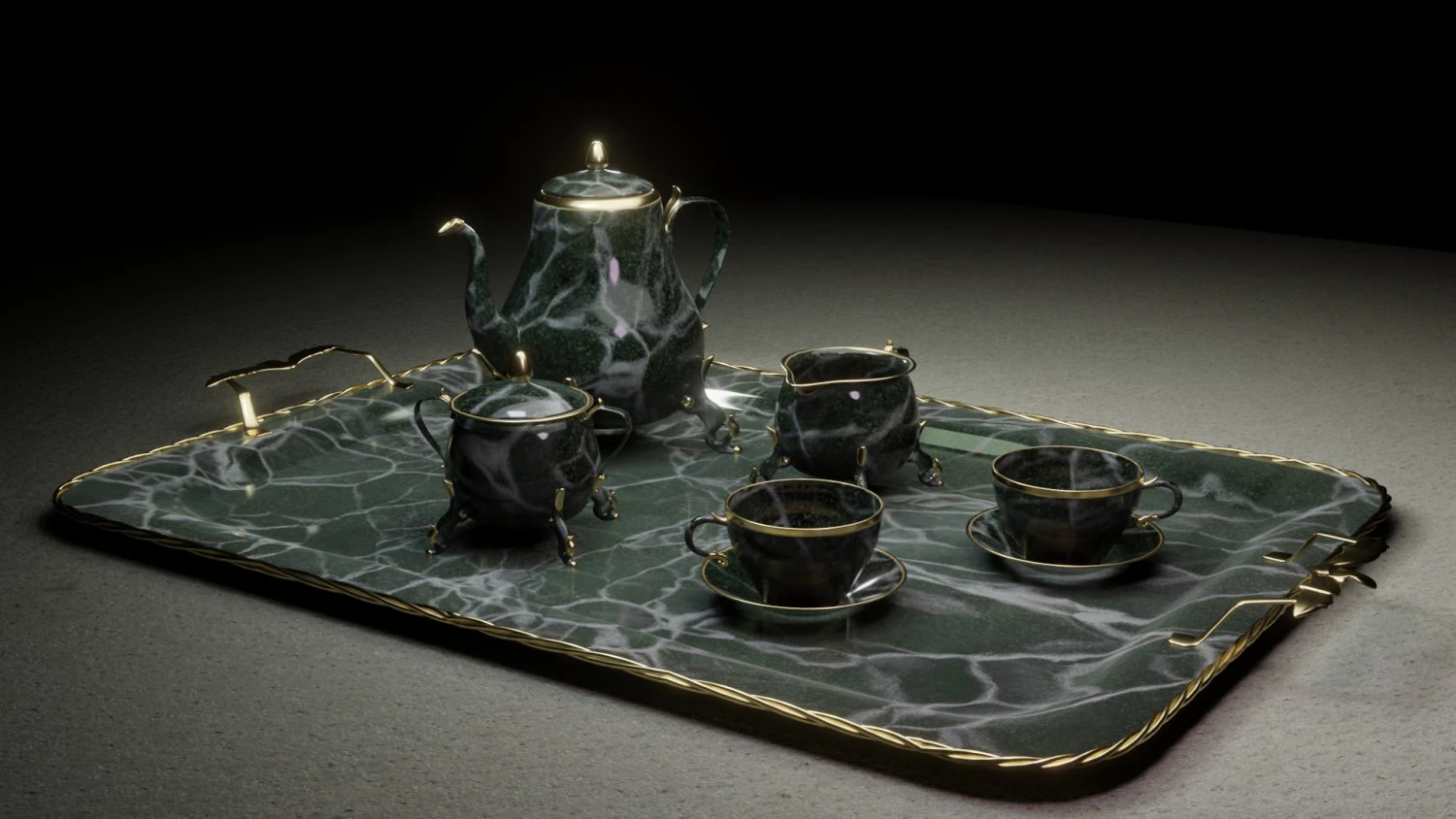 tableware 3D Model .c4d .max .obj .3ds .fbx .stl .blend