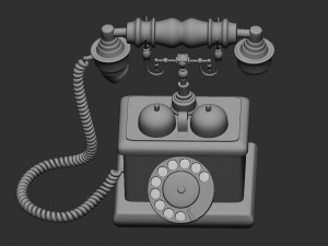 Retro Phone Model 3D