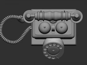 Retro Phone 3D Model