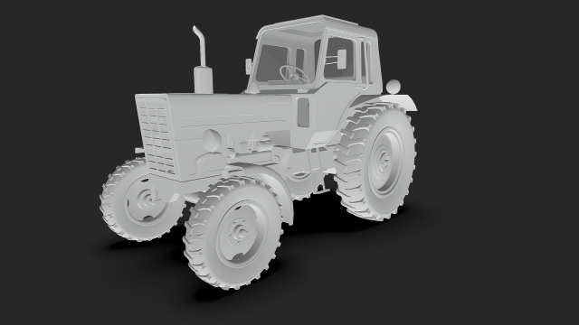 MTZ 80 3D Model .c4d .max .obj .3ds .fbx .stl .blend 