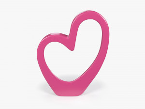 heart sculpture interior decor 3D Model