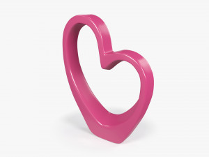 heart sculpture interior decor 3D Model