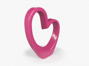 heart sculpture interior decor 3D Model