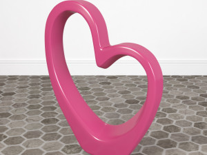heart sculpture interior decor 3D Model