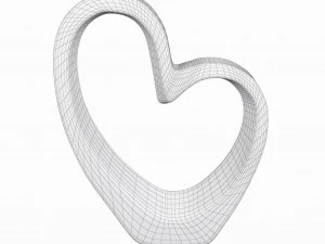 heart sculpture interior decor 3D Model