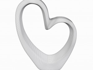 heart sculpture interior decor 3D Model