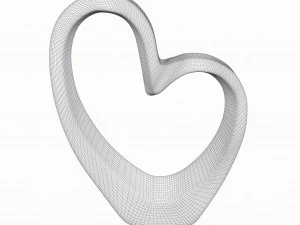 heart sculpture interior decor 3D Model