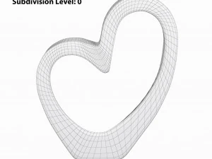 heart sculpture interior decor 3D Model