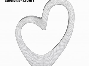 heart sculpture interior decor 3D Model