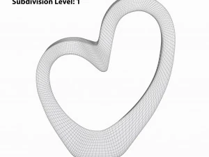 heart sculpture interior decor 3D Model
