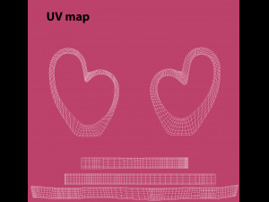 heart sculpture interior decor 3D Model