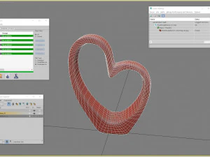 heart sculpture interior decor 3D Model