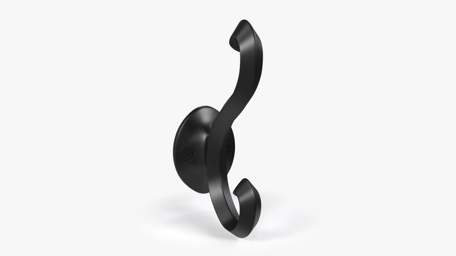 Coat Wall Hook - Black Metal 3D Model .c4d .max .obj .3ds .fbx .stl .blend