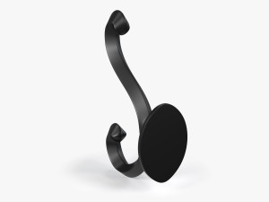 Coat Wall Hook - Black Metal 3D Model