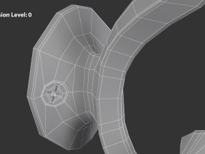 Coat Wall Hook - Black Metal 3D Model