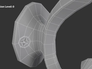 Coat Wall Hook - Black Metal 3D Model