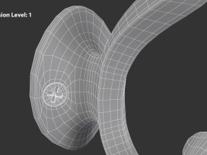 Coat Wall Hook - Black Metal 3D Model