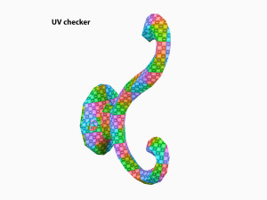 Coat Wall Hook - Black Metal 3D Model