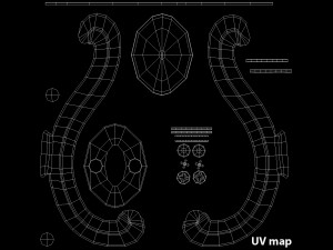 Coat Wall Hook - Black Metal 3D Model