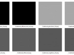 Coat Wall Hook - Black Metal 3D Model