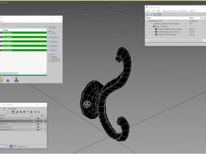 Coat Wall Hook - Black Metal 3D Model
