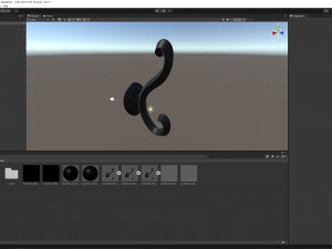 Coat Wall Hook - Black Metal 3D Model