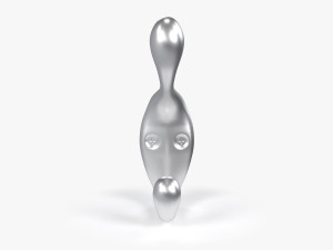 Coat Wall Hook - Silver 3D Модель