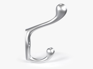 Coat Wall Hook - Silver 3D Модель