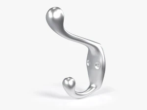 कोट दीवार हुक - चांदी 3D मॉडल