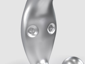 Coat Wall Hook - Silver 3D Модель