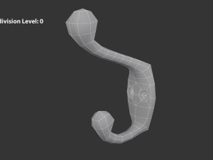 Coat Wall Hook - Silver 3D Модель