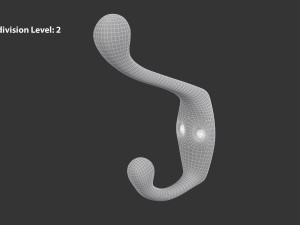 Coat Wall Hook - Silver 3D Модель