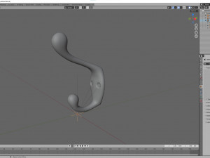 Coat Wall Hook - Silver 3D Модель