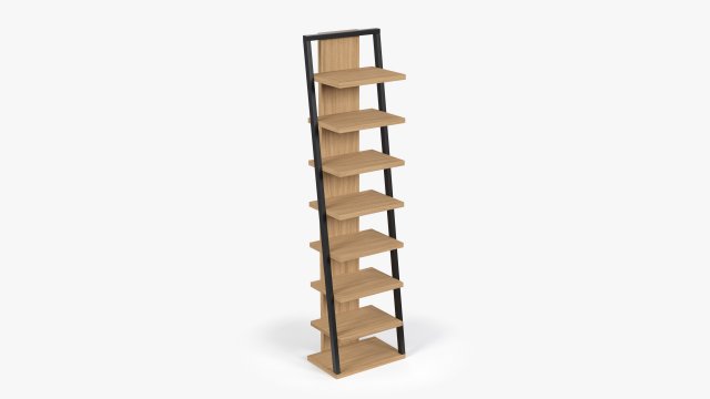 Ladder Wooden Shelf Modelo 3D .c4d .max .obj .3ds .fbx .stl .blend 