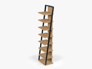 Ladder Wooden Shelf Modelo 3D
