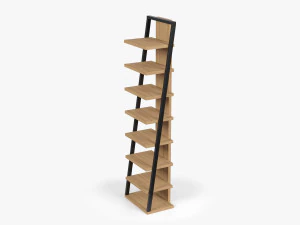 Ladder Wooden Shelf 3D Model