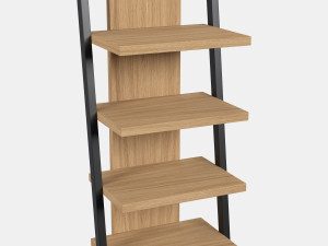 Ladder Wooden Shelf Modelo 3D