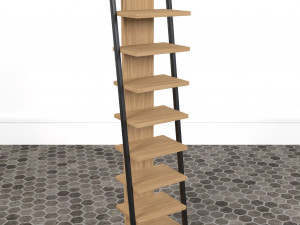 Ladder Wooden Shelf Modelo 3D
