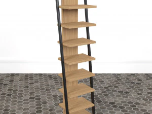 Ladder Wooden Shelf 3D Model