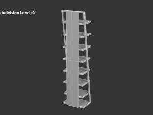 Ladder Wooden Shelf Modelo 3D