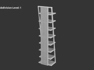Ladder Wooden Shelf Modelo 3D