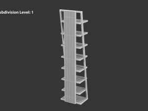 Ladder Wooden Shelf 3D Model