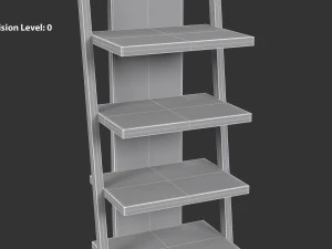 Ladder Wooden Shelf 3D Model