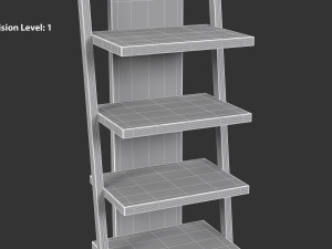 Ladder Wooden Shelf Modelo 3D